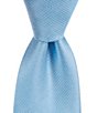 Color:Blue - Image 1 - Big & Tall Solid Nonsolid 3 3/8#double; Woven Silk Tie