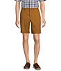 Color:Tobacco - Image 1 - Casuals Classic Fit Flat Front Washed 9#double; Chino Shorts