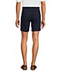 Color:Dark Navy - Image 2 - Casuals Flat Front Straight Fit 7#double; Inseam Washed Chino Shorts