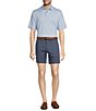 Color:Vintage Indigo - Image 3 - Casuals Flat Front Straight Fit 7#double; Inseam Washed Chino Shorts