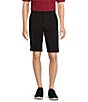 Color:Black - Image 1 - Casuals Classic Fit Flat Front Washed 11#double; Chino Shorts