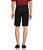 Color:Black - Image 2 - Casuals Classic Fit Flat Front Washed 11#double; Chino Shorts
