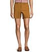 Color:Tobacco - Image 1 - Casuals Straight Fit Flat Front Washed 5#double; Chino Shorts