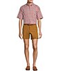 Color:Tobacco - Image 3 - Casuals Straight Fit Flat Front Washed 5#double; Chino Shorts