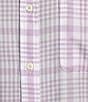 Color:Purple - Image 5 - Long Sleeve Large Plaid Twill Sport Shirt
