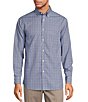 Color:Blue - Image 1 - Gold Label Roundtree & Yorke Non-Iron Long Sleeve Plaid Sport Shirt
