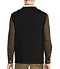 Color:Black - Image 2 - Long Sleeve Quarter Zip Solid Vest