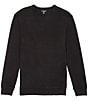 Color:Black - Image 1 - Long-Sleeve Solid Waffle-Knit Sleep T-Shirt