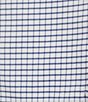 Color:Blue - Image 5 - Performance Button Down Long Sleeve Micro Checked Sport Shirt