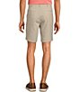 Color:Stone - Image 2 - Performance Text Print Stretch Classic Fit 9#double; Inseam Shorts