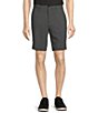 Color:Caviar - Image 1 - Performance Text Print Stretch Classic Fit 9#double; Inseam Shorts