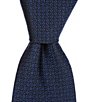 Color:Navy - Image 1 - Textured 3 3/8#double; Silk Tie