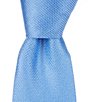 Color:Blue - Image 1 - Solid Textured 3 1/8#double; Woven Silk Tie