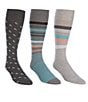 Color:Grey - Image 1 - Assorted Striped And Dotted Crew Dress Socks 3-Pack