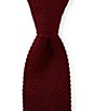 Color:Burgundy - Image 1 - Trademark Knit Solid Traditional 2 1/4#double; Silk Tie