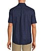 Color:Deep Blue - Image 2 - TravelSmart Easy Care Short Sleeve Geometric Print Sport Shirt
