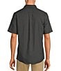 Color:Black - Image 2 - TravelSmart Slim Easy Care Short Sleeve Geometric Print Sport Shirt