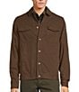 Color:Brown - Image 1 - The Lodge Collection Rambler Solid Canvas Trucker Jacket