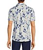 Color:White - Image 2 - Rec & Relax Short Sleeve Performance Watercolor Print Shirt