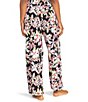 Color:Anthracite - Image 2 - Midnight Avenue High Rise Tropical Floral Print Wide Leg Pants