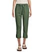 Color:Agave Green - Image 1 - On The Seashore Linen Blend Pants