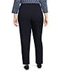 Color:Navy - Image 2 - Plus Size French Terry Elastic Waist Pull-On Pants