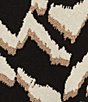 Color:Black/Ivory - Image 4 - Plus Size Ikat Cozy Jacquard Knit Cowl Neck Long Sleeve Pullover