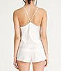 Color:Ivory - Image 2 - Charmeuse Lace Solid Camisole and Short Pajama Set