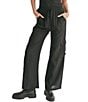 Color:Black - Image 1 - At Ease Pleated Straight Leg Trousers