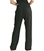 Color:Black - Image 2 - At Ease Pleated Straight Leg Trousers