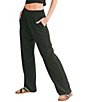 Color:Black - Image 3 - At Ease Pleated Straight Leg Trousers