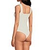 Color:Off White - Image 5 - Icon Scoop Neck Sleeveless Bodysuit