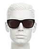 Color:Black - Image 2 - Men's SL598 56mm Rectangle Sunglasses