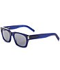 Color:Blue - Image 1 - Unisex SL402 54mm Rectangle Sunglasses