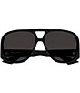 Color:Black - Image 2 - Women's New Wave 59mm Aviator Sunglasses