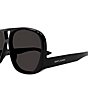Color:Black - Image 3 - Women's New Wave 59mm Aviator Sunglasses