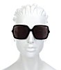 Color:Black - Image 2 - Women's SL591 57mm Butterfly Sunglasses