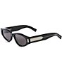Color:Black - Image 1 - Women's SL618 New Wave 56mm Oval Sunglasses