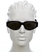 Color:Black - Image 2 - Women's SL618 New Wave 56mm Oval Sunglasses