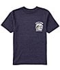 Color:Navy Heather - Image 2 - Big Boys 8-20 Short Sleeve Tsunami Graphic T-Shirt
