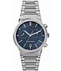 Color:Silver - Image 1 - Men's Ferragamo Sapphire Chrono Stainless Steel Watch