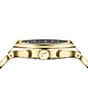 Color:Gold - Image 3 - Men's Ferragamo Tonneu Chronograph Gold Stainless Steel Bracelet Watch