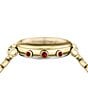 Color:Gold - Image 3 - Women's Ferragamo Ora Moonphase Quartz Chronograph Gold Stainless Steel Bracelet Watch