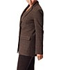 Color:Chocolate Chip - Image 3 - Braellynn Double Breasted Notch Lapel Welt Pocket Button Front Blazer