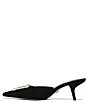 Color:Black - Image 5 - Brit Suede Oversized Embellished Buckle Detail Mules
