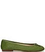 Color:Matcha Green - Image 2 - Felicia Luxe Calf Hair Bow Detail Ballet Flats