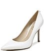 Color:Bright White - Image 5 - Hazel Leather Pointed Toe Pumps