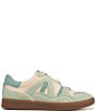 Color:Washed Palm/Linen/Turquois - Image 2 - Jayne Gum Sole Canvas Lace-Up Sneakers