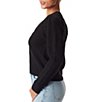 Color:Black - Image 3 - Julietta Ribbed Knit V-Neck Puff Sleeve Button Front Cardigan