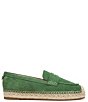 Color:Thyme Green - Image 5 - Kai Suede Espadrille Inspired Loafers